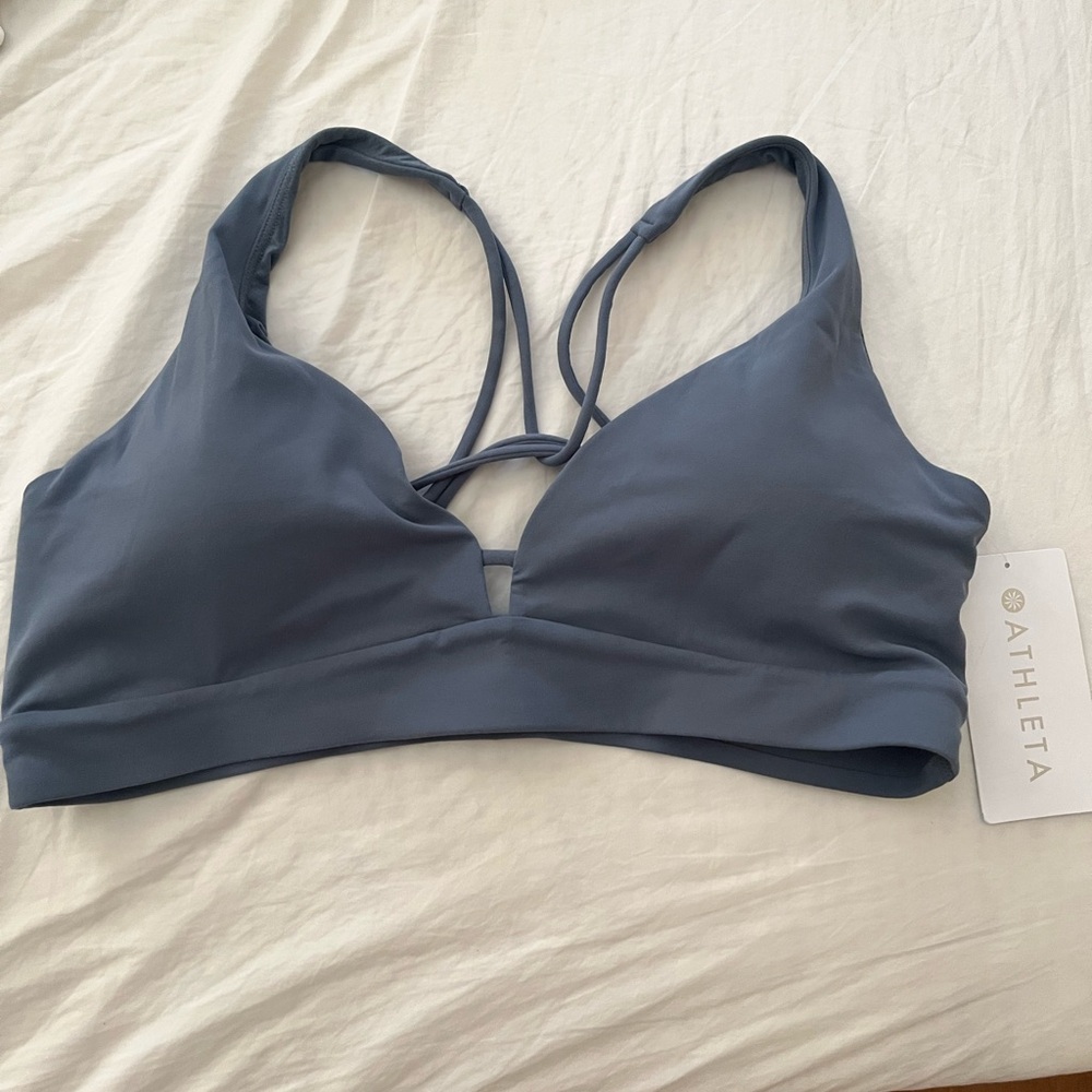 Athleta Solace Keyhole Sports Bra A-C XL Blue